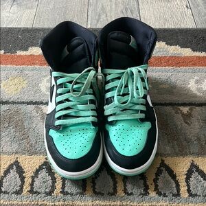 Jordan - Mint and Black High-Top Sneakers